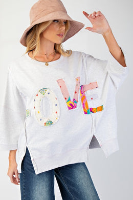 Love Quilt Patch Sweatshirt