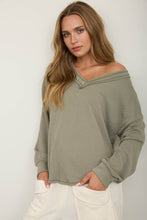 Load image into Gallery viewer, Waffle Knit V-Neck