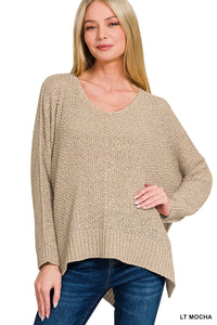 Lightweight Dolman V-neck Sweater