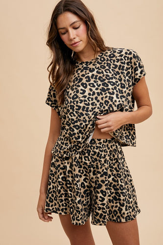 Animal print outfit set