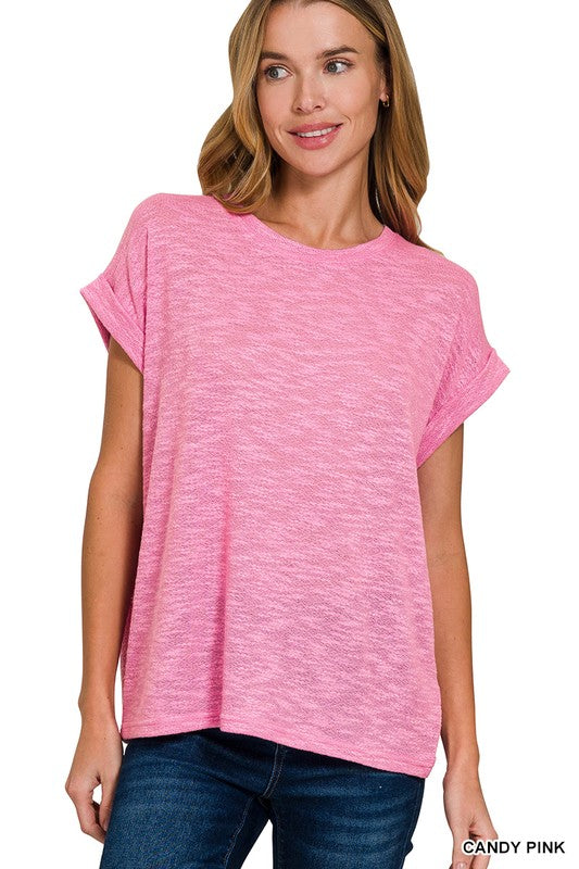 Hacci Rolled Sleeve Tee