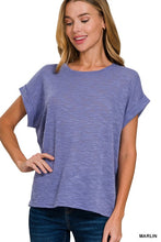 Load image into Gallery viewer, Hacci Rolled Sleeve Tee