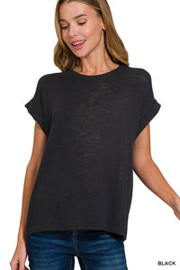 Hacci Rolled Sleeve Tee