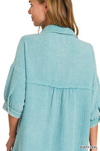 Load image into Gallery viewer, Washed Double Gauze Button Down Shirt Dress
