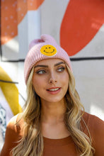 Load image into Gallery viewer, Smiley Face Ribbed Beanie