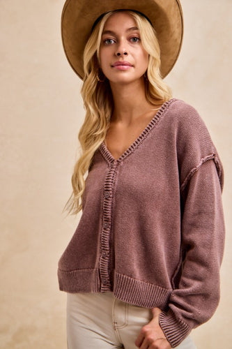 Button Up Sweater Cardigan