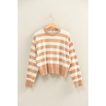 Load image into Gallery viewer, Striped Sweater With Ribbed Edge