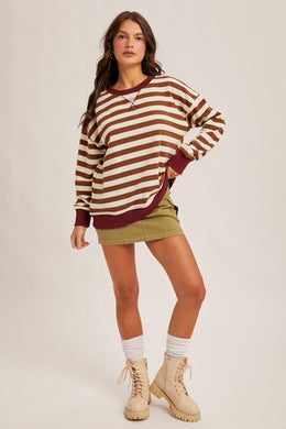 Contrast Stripes Sweatshirt