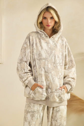 Light Camo Fleece Hoodie