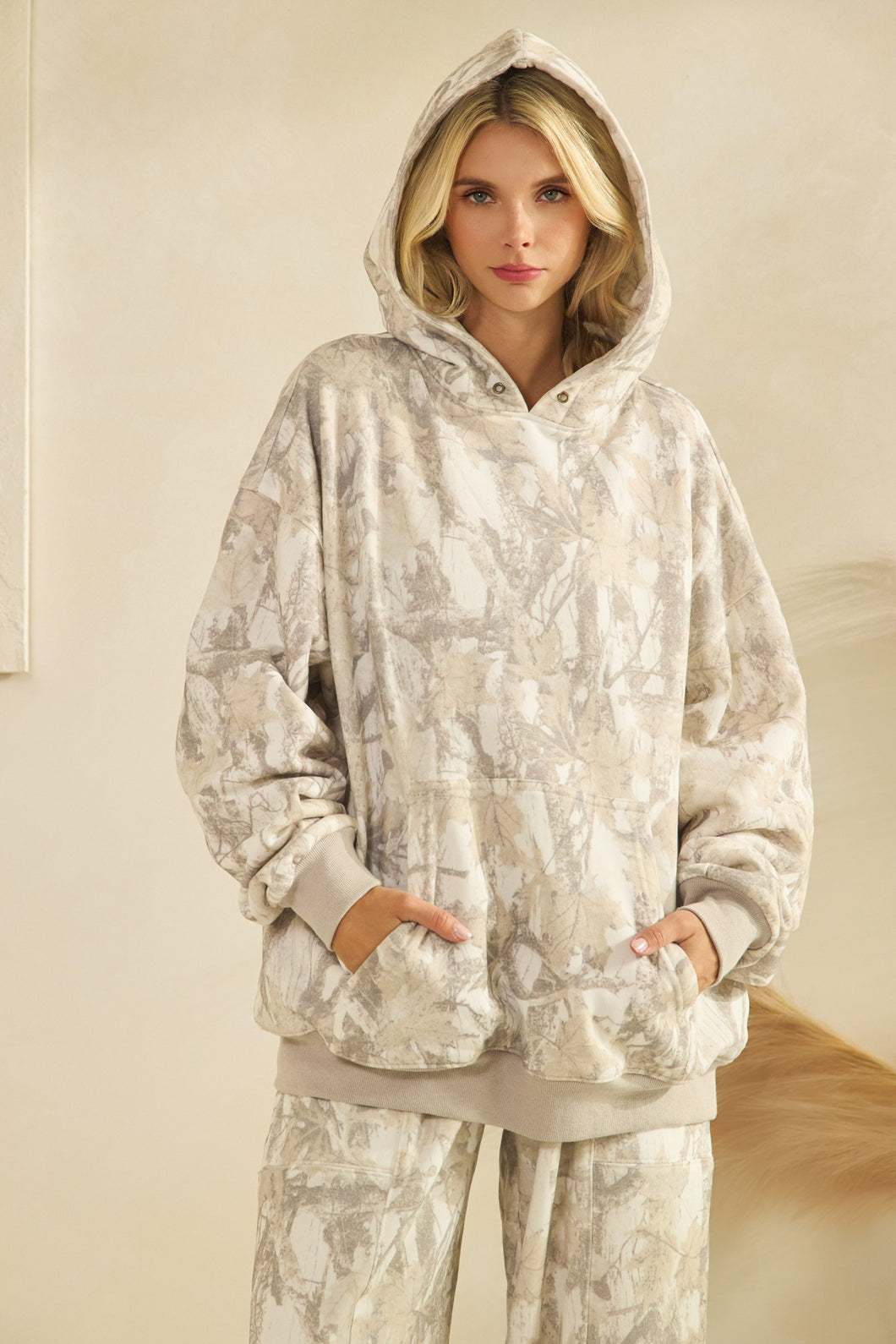 Light Camo Fleece Hoodie