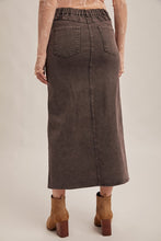 Load image into Gallery viewer, Elastic Waist Denim Maxi Skirt