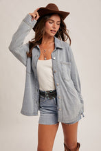 Load image into Gallery viewer, Soft Knit Denim Shacket