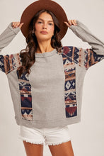 Load image into Gallery viewer, Aztec Raglan Sleeve Top