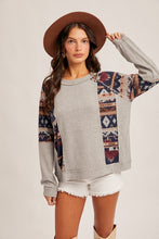 Load image into Gallery viewer, Aztec Raglan Sleeve Top