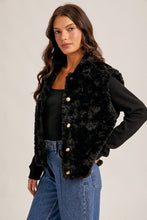 Load image into Gallery viewer, Fur Vest with Knit Sleeve Jacket