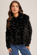 Load image into Gallery viewer, Fur Vest with Knit Sleeve Jacket