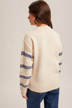 Load image into Gallery viewer, Sparkle Blue Striped Sweater