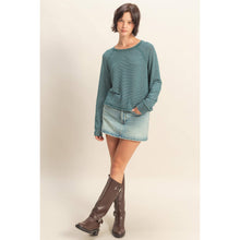 Load image into Gallery viewer, Striped Raglan Long Sleeve Top