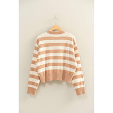 Load image into Gallery viewer, Striped Sweater With Ribbed Edge
