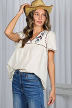 Load image into Gallery viewer, Aztec V-Neck Blouse Top