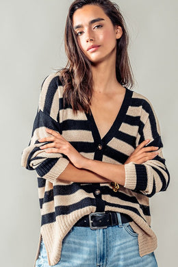 Cozy Striped Cardigan