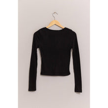 Load image into Gallery viewer, Brushed Ribbed Button-Front Top