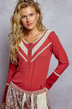 Load image into Gallery viewer, Long sleeve double gauze solid knit rib top