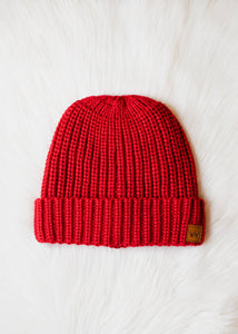 Red Knit Beanie