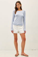 Load image into Gallery viewer, Lace Trimed Ribbed Boat Neck
