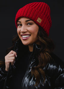 Red Knit Beanie