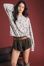 Load image into Gallery viewer, Floral Waffle Knit Top