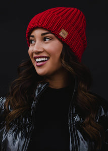 Red Knit Beanie