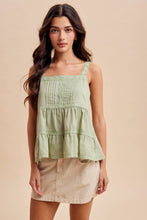 Load image into Gallery viewer, Pintucked Lace Tank