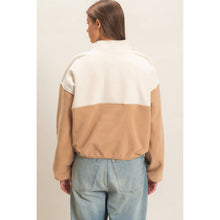 Load image into Gallery viewer, Fleece Color Contrast Half Zip Pullover