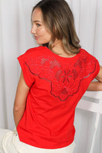 Load image into Gallery viewer, Embroidery Accent Back Cotton Top