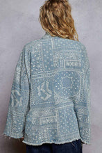 Load image into Gallery viewer, Vintage Denim Print Open Cardigan