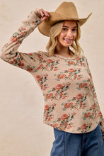 Load image into Gallery viewer, Floral Print Thermal Top