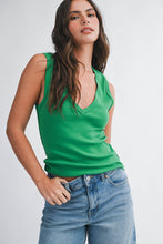 Load image into Gallery viewer, Ribbed V-Neck Tank