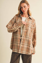 Load image into Gallery viewer, Brushed Plaid Oversized Jacket
