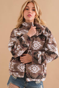 Aztec Button Front Jacket