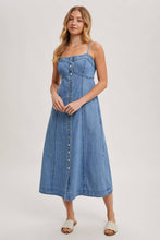 Load image into Gallery viewer, Denim Midi Dress