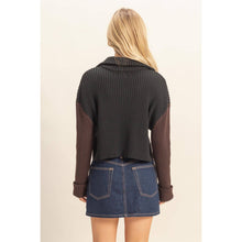 Load image into Gallery viewer, Contrasting Sleeves Sweater Cardigan