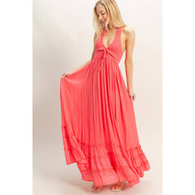 Load image into Gallery viewer, Halter Neck Smocked Maxi Dress