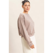 Load image into Gallery viewer, Studded Crew Neck Sweatshirt