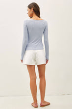 Load image into Gallery viewer, Lace Trimed Ribbed Boat Neck