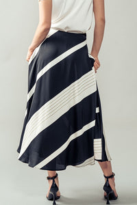 Striped Midi Skirt