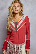 Load image into Gallery viewer, Long sleeve double gauze solid knit rib top