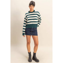 Load image into Gallery viewer, Striped Sweater With Ribbed Edge