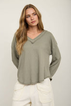 Load image into Gallery viewer, Waffle Knit V-Neck