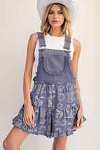 Load image into Gallery viewer, Wester Lace Trim Romper
